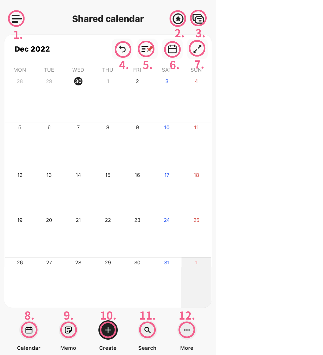 How to use shared calendar (app) TimeTree Help