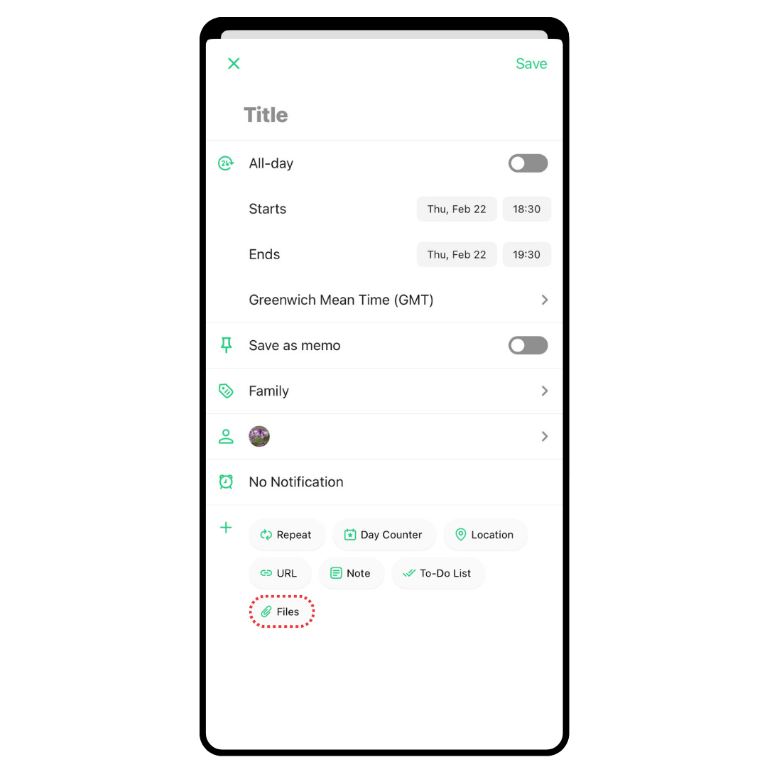 How to attach files to events? – TimeTree Help