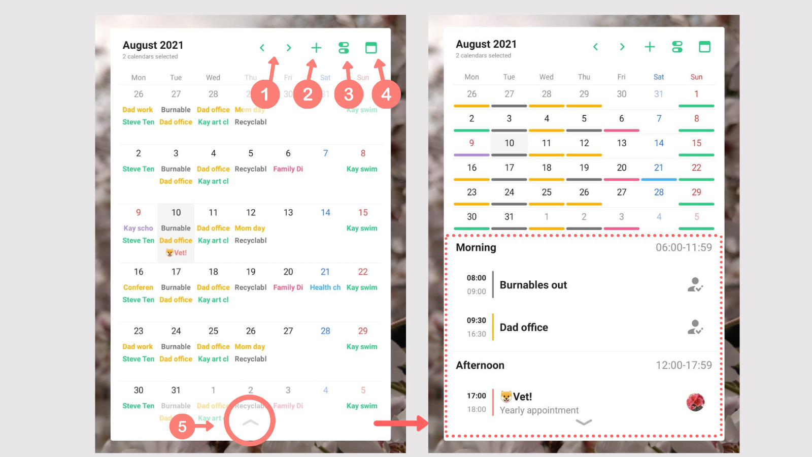 How to use Widgets (Android) TimeTree Help